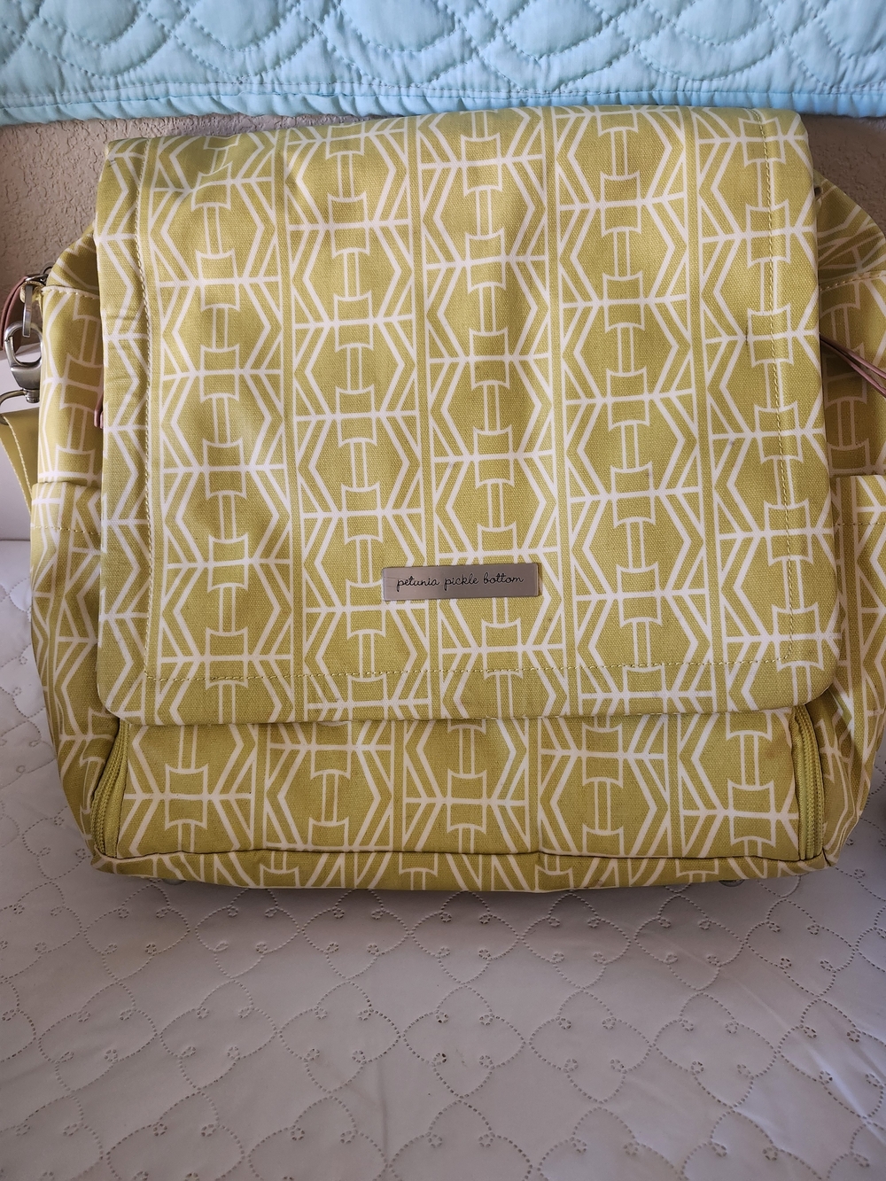 Petunia Pickle Bottom Yellowish Boxy Backpack